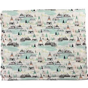 Wooland Theme Fabric Summer White Tee Pee  3 1/2 Yards